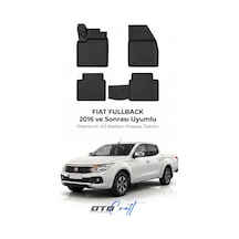 Otocraft Fiat Fullback 2016+ Araca Özel 4d Karbon Oto Paspas Havuzlu Tam Set