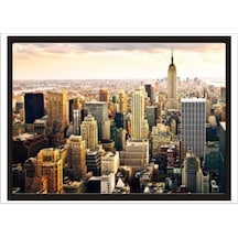 70Cm X 100Cm Newyork Binalar, Kuleler Ve Gökdelenler Poster Tablo