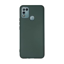 İnfinix Hot 10 Play Uyumlu Kılıf Nano İçi Kadife Silikon - Koyu Yeşil