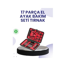 Taşınabilir Deri Kutulu 17 Parça Manikür Seti