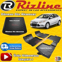 Focus 3 3D Paspas+Bagaj Havuzu Siyah Sedan 2011-2015 Arasırizline N11.8809