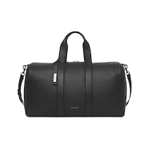 Calvin Klein Leather Large Duffle, Ub1 Siyah Erkek Spor Çantası