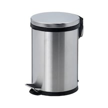 Pedallı Çöp Kutusu, Paslanmaz Çelik Metal Renk Meridyendukkan 5lt Metal