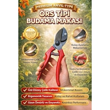 Örs Tipi Budama Makası Mükemmel Kesim, Uzun Ömürlü Premium Çelik Bahçe Makası
