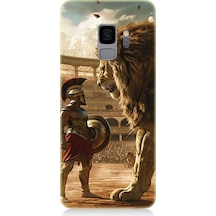 Samsung Galaxy S9 Uyumlu Gladyatör Ve Aslan Desenli Silikon Kılıf