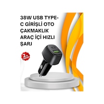 Kompakt - 349 - Tasarımlı Type-c + Usb Girişli Araç - Csmo-tex - Şarj Başlığı