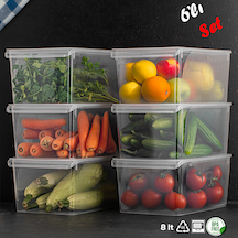 Porsima 3185 6 Ad 8 Lt Dolap İçi Ve Buzdolabı İçi Düzenleyici Set ŞEFFAF