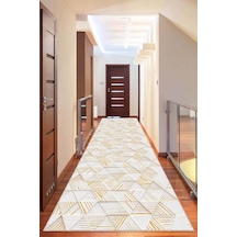Sarı Kaymaz Makinede Yıkanan Geometrik Kesme Yolluk Ar1205n11