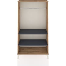 Arges Dolap 2 Raflı Kapaklı Tek Askılı 88x30x163 Çam-antrasit Atlas Çam