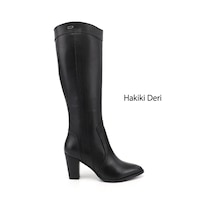 Gönderir Gönderi R Kadın Siyah Sivri Burun Kalın Topuklu Hakiki Deri Çizme Gkzc13447518