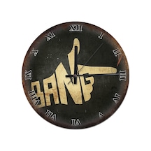 Bang Silah Sessiz Duvar Saati (407685223) Çok Renkli