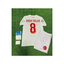 Euro 2024 Türkiye Ar.d.a. Güler Beyaz 8 Numara Çocuk Forması 4'lü