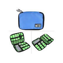 Sones Taşınabilir Seyahat Düzenleyici Depolama Toplama Çantası Kılıf Kese Dijital Alet Elektronik Aksesuarlar, Boyut: 25,7 18,5 1,2 Cm Mavi Diğer