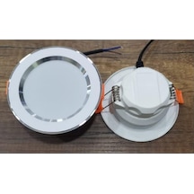 Tr 7 W 3 Renk Yanan Sıvaaltı Cob Led Beyaz-krom Kasa Spot Gömme Tavan Armatürü Genel