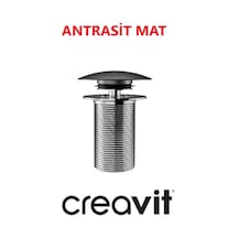 Creavit Sf030 Pop-up Sifon Başlığı Antrasit Mat Taşmasız Krom Lav