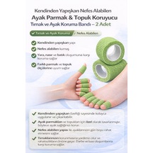 Kendinden Yapışkan Nefes Alabilen Ayak Parmak Topuk Koruyucu Tırnak Ayak Koruma Nefes Alabilen 2 Ad Yeşil