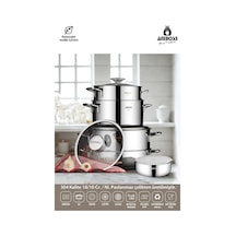 10 Parça Silver Store Paslanmaz Çelik Tencere Ve Saklama Kabı