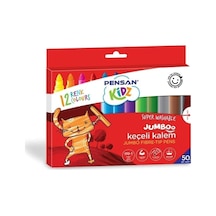 Pensan Kidz Jumboo 12 Renk Jumbo Keçeli Kalem