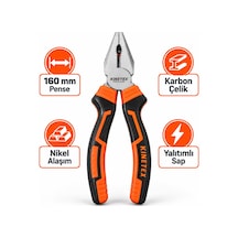 160 Mm Kombine Pense Karbon Çelik Nikel Alaşım Yalıtımlı Saplı