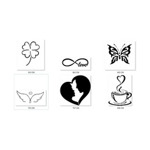 Airbrush Tattoo Sevgi Modelleri Geçici Dövme Şablonu Seti Sadece Desen