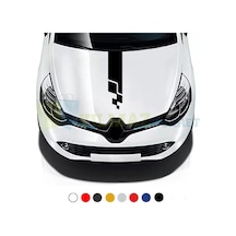 Renault Clio Megan Kadjar Ön Kaput Şerit Oto Sticker Araç Etiket