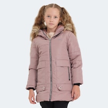 Slazenger CAMELIA Çocuk Kapüşonlu Pudra Mont & Kaban