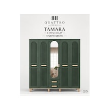 Tamara 5 Kapaklı Dolap Yeşil