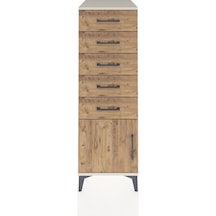 Kronos Dolap 5 Çekmeceli Tek Kapaklı 44x59x134 Aytaşı-çam Aytaşı