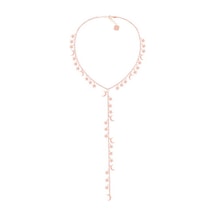 Cosar Silver 925 Ayar Layered Desenli Kolye Lazer Taşsiz Rose
