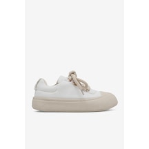 Tonny Black Rahat Kalıp Kauçuk Taban Bağcıklı Sneaker Kadın Beyaz Sneaker Tbklc05
