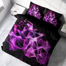 Monohome Purple Diamonds 3D Çift Kişilik Nevresim Takımı Mor
