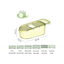 Primepickings Mutfak El Korumalı 3 Bıçaklı Meyve-sebze Dilimleyici, Patates Ve Salatalık Kesici Diğer Primepickings Mutfak El Korumalı 3 Bıçaklı Meyve-sebze Dilimleyici, Patates Ve Salatalık Kesici Diğer