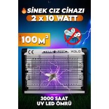 Elektrikli Sinek Öldürücü 2x10 Watt Sinek Kapanı 100 Metrekare Uv Sinek Tuzağı