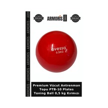 Premium Vücut Antrenman Topu Ptb-10 Plates Toning Ball 0,5 Kg Kırmızı