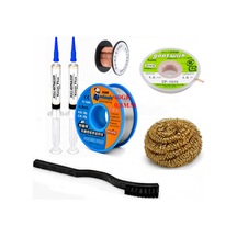 Lehim Seti 0,8 Mm 40 Gr Lehim Teli Flux Cp-1515 Lehim Emme Ve Yol Çekme Teli Temizleme Set St456