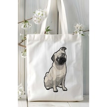 Art Hediye Pug Doberman Köpek Baskılı Omuz Çanta Kişiye Özel Model 7 Çok Renkli