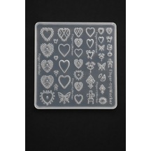 Nail Art Silikon Kalıp 3d Nail Art Desen Kalıbı, Tırnak Süsleme Desen Charm Tırnak Çarm 108