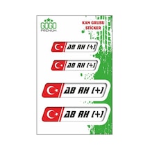 Kan Grubu Iı Ab Rh + Beyaz Dörtlü Damla Etiket Standart
