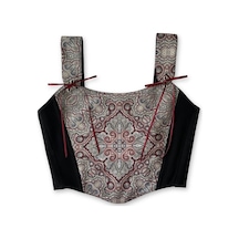 L'aura Corset Viktoryen Desenli Bayan Korse Büstiyer Çok Renkli