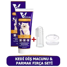 Anti Tartar Kedi Diş Macunu Jel 100 Gr + Silikon Parmak Diş Fırçası