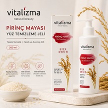Pirinç Mayası Yüz Temizleme Jeli - Aydınlatıcı, Leke Karşıtı Ve Gözenek Sıkılaştırıcı - Arbutin & Niasinamid 200 Ml