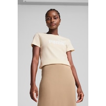 Puma Polo Ess No. 1 Logo Para Mujer Kadın Tişört Ekru/bej