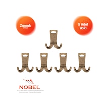 Seylan Askı, Metal Vestiyer Askısı, Anti K Sari, Duvar Ve Dolap Askılığı 5'li Set Vidalı