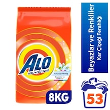 Alo 8 Kg Kar Çiçeği Ferahlğı Beyazlar Ve Renkliler Hızlı Çözülme Toz Deterjan 2'li Paket