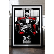 The Godfather Siyah Ahşap Çerçeveli Poster, Dekoratif Film Duvar Tablosu