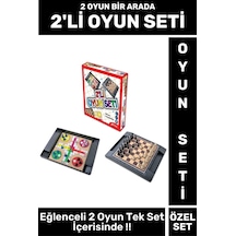Özel Eğitici Eğlenceli Çocuk Yetişkin Strateji Zeka Kızma Birader Satranç Tek Kutu 2'li Oyun Seti