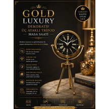 Imperial Gold Üç Ayaklı Metal Masa Saati