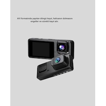 Hnrlıshp 3 Kameralı Araç Dvr 1080p Ön + Hd Arka + İç Kamera Döngü Kayıt 2 Ekran