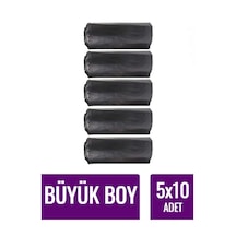 Tbyshop 5 Rulo Çöp Torbası Büyük Boy 10 Lu Kalın 65x80 Büyük Çöp