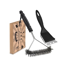 Homestarry Mangal Temizleyici, 2 Paket Metal Mangal Izgara Temizleme Fırçası Ve Kazıyıcı. Mangal Mutfak Temizliği